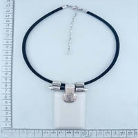 Fashion necklace with white resin 86142