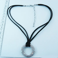 Fashion necklace with suede cords 6190