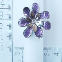 Fashion flower rings in purple 934