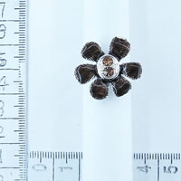 Flower rings in brown 938