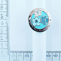 Round rings with flower in blue 940