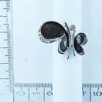 Butterfly ring with black enamel 948