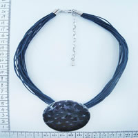 Necklaces with blue waxed cords 8101