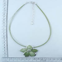 Fashion flower necklace in green 8982