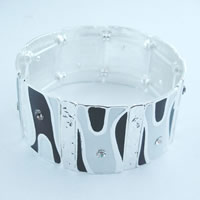 Alloy bangle in black/white 68153