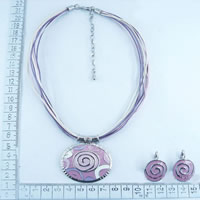 Enamel jewelry|Necklace and earrings set