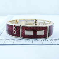 Bangle with red enamel in gold plating