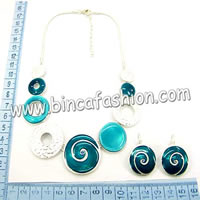 Alloy necklace and earrings