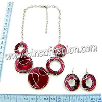 Enamel jewellery set