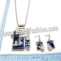 Alloy necklace and earrings